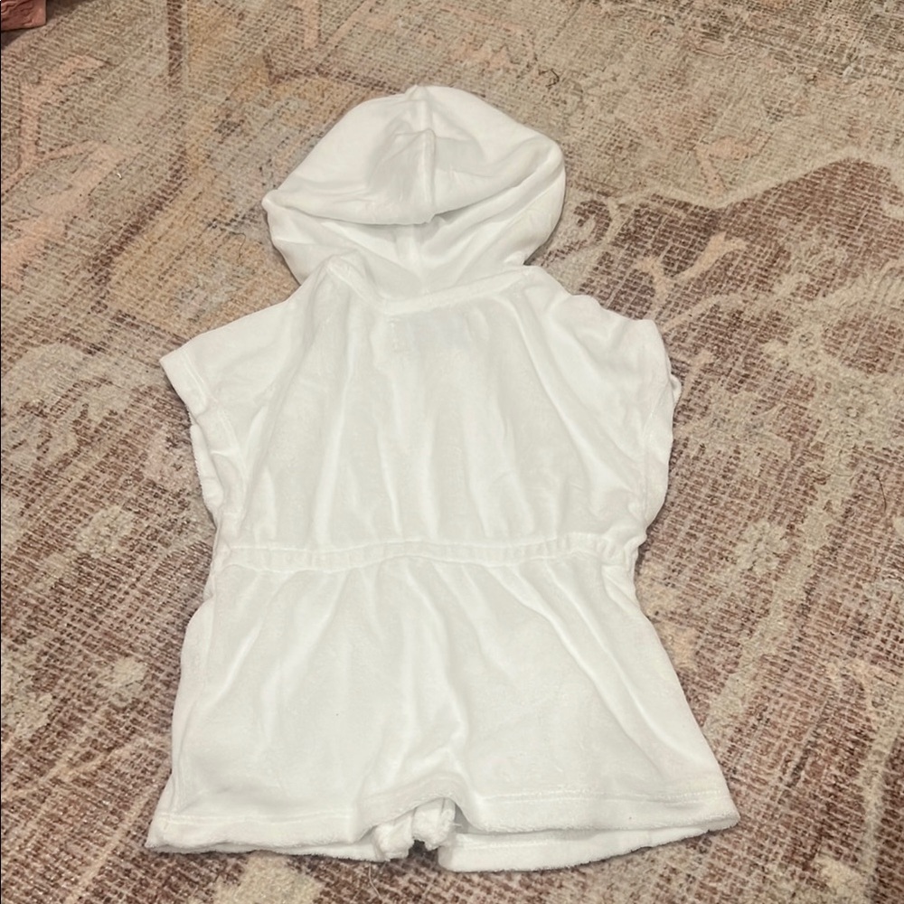 Old Navy White Zip-Up swim coverup - Picture 3 of 4